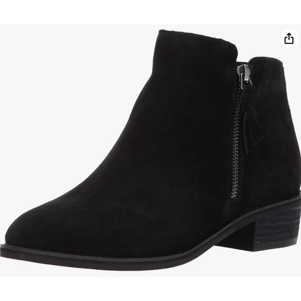 Blondo Women's Liam Waterproof Ankle Boot Black Suede 7.5